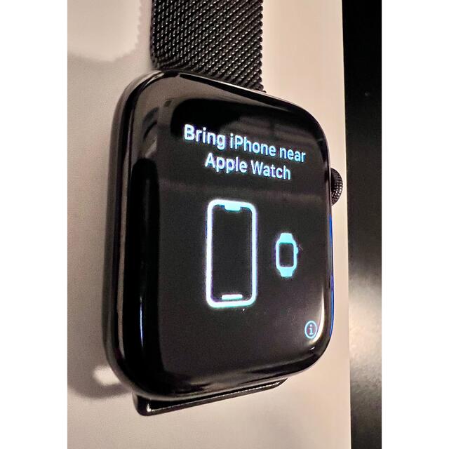 Apple Watch(アップルウォッチ)の【美品】Apple Watch Series 4(GPS + Cellular) メンズの時計(腕時計(デジタル))の商品写真