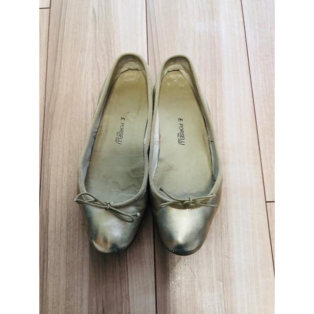 DEUXIEME CLASSE(ドゥーズィエムクラス)のPORSELLI/ポルセリ　バレエ GOLD レディースの靴/シューズ(バレエシューズ)の商品写真