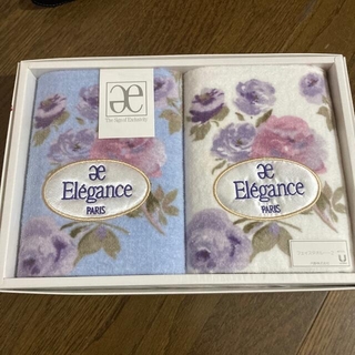 エレガンス(Elégance.)のエレガンス　Paris フェイスタオル２枚セット(タオル/バス用品)