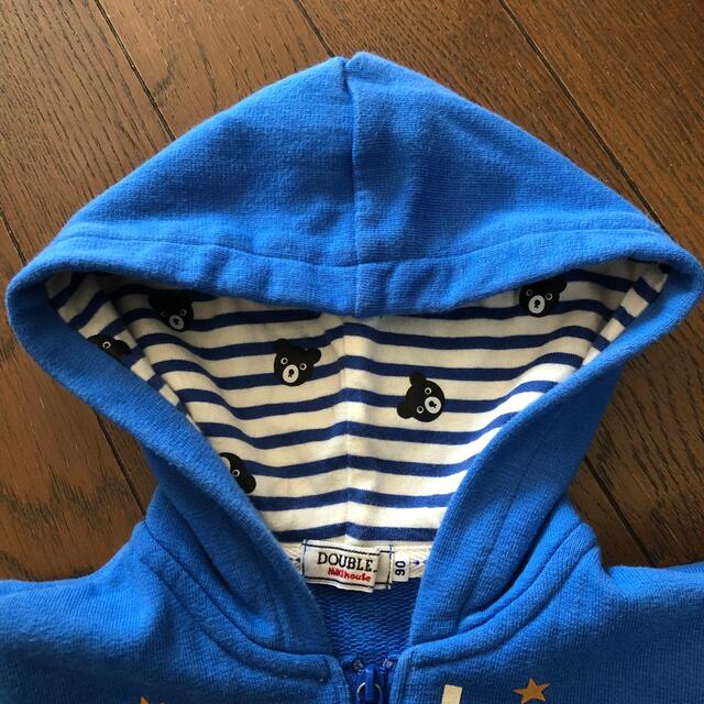 DOUBLE.B(ダブルビー)のwillow6255様 Double.b ロゴプリントパーカー　90 キッズ/ベビー/マタニティのキッズ服男の子用(90cm~)(ジャケット/上着)の商品写真