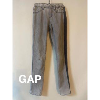 ギャップキッズ(GAP Kids)の140 GAP kids ライン入りスキニーデニムパンツ グレー(パンツ/スパッツ)