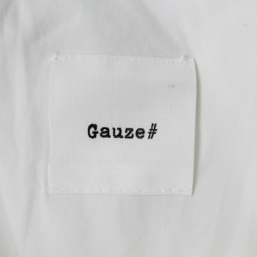 Gauze# ガーゼ コットンフロントタックシャツワンピース F/ホワイト 幅広 ワイド フレア ハオリ 羽織【2400012995628】 レディースのワンピース(その他)の商品写真