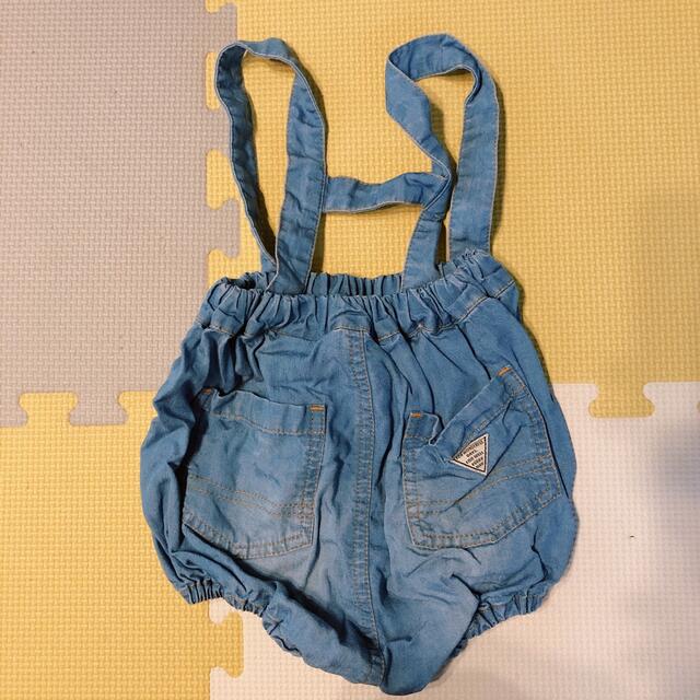 BREEZE(ブリーズ)のデニム　サロペット　ショートパンツ　ブルマ　サス付き　70cm キッズ/ベビー/マタニティのベビー服(~85cm)(パンツ)の商品写真