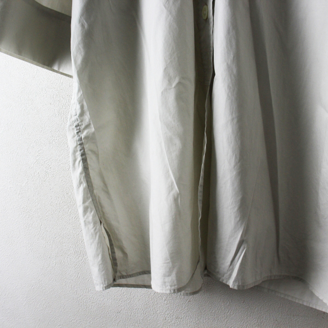 MARGARET HOWELL(マーガレットハウエル)の美品 2021SS MARGARET HOWELL マーガレットハウエル LIGHT COTTON POPLIN シャツ 1/ライトグレー【2400013003858】 レディースのトップス(シャツ/ブラウス(半袖/袖なし))の商品写真