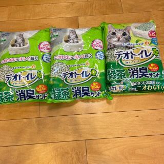 ユニチャーム(Unicharm)のデオトイレ　緑茶成分入り消臭サンド　4ℓ×3袋(猫)