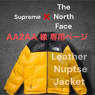 シュプリーム(Supreme)のSupreme THE NORTH FACE  leather nuptse L(ダウンジャケット)