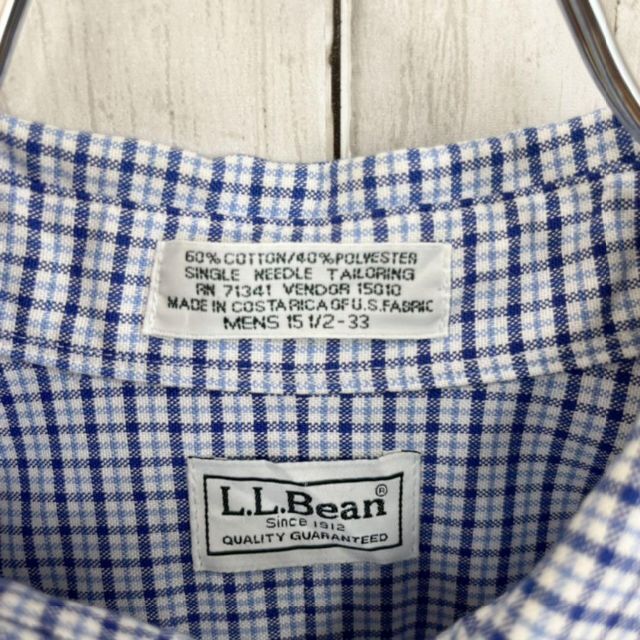 L.L.Bean(エルエルビーン)のL.L.Bean エルエルビーン長袖オックスフォードチェックボタンダウンシャツ. メンズのトップス(シャツ)の商品写真