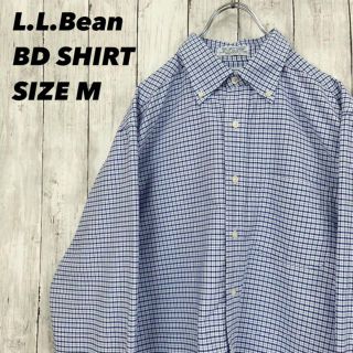 エルエルビーン(L.L.Bean)のL.L.Bean エルエルビーン長袖オックスフォードチェックボタンダウンシャツ.(シャツ)