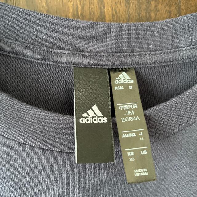 adidas(アディダス)のアディダス　Tシャツワンピース　ネイビー　 レディースのワンピース(ひざ丈ワンピース)の商品写真