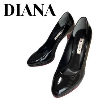 ダイアナ(DIANA)の極美品♪ダイアナ レッドソール エナメルハイヒール⭐︎ポインテッドトゥー 23c(ハイヒール/パンプス)