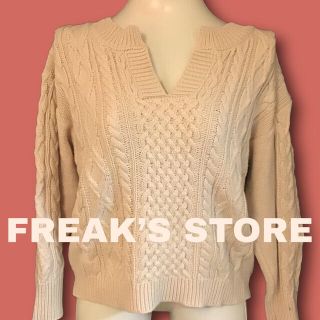 フリークスストア(FREAK'S STORE)の【大幅値下】FREAK‘S STORE コットンニット　ヘンリーネック(ニット/セーター)