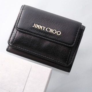 ジミーチュウ(JIMMY CHOO)のK3081M 外側良品 ジミーチュウ ロゴ文字金具 本革 三つ折 ミニ 財布(財布)