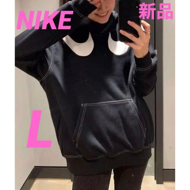 NIKE(ナイキ)のナイキ　レディース　スウッシュパーカー　裏起毛　Lサイズ レディースのトップス(パーカー)の商品写真