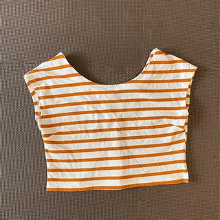 シールームリン(SeaRoomlynn)のシールームリン　ボーダー　ブラウン　綿100%(Tシャツ(半袖/袖なし))