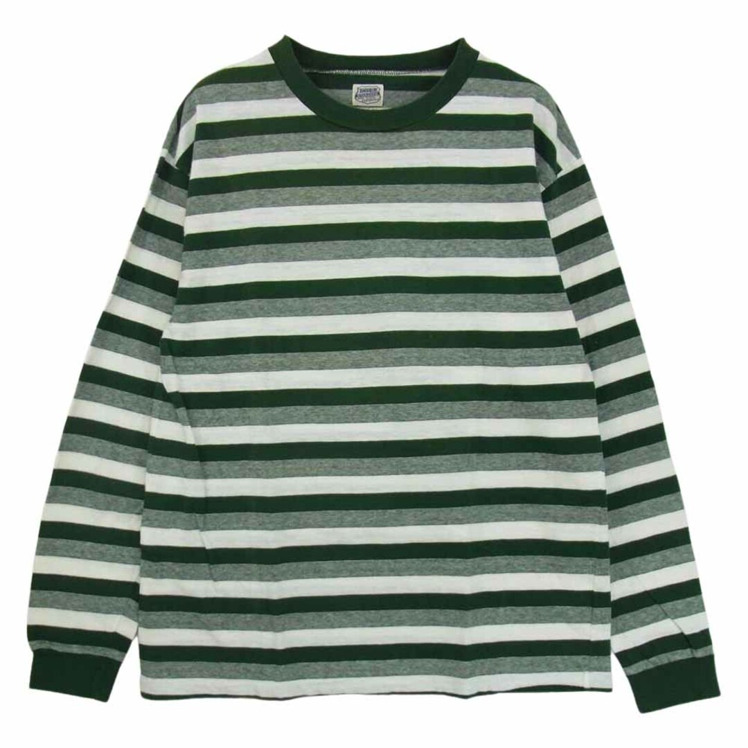 TENDERLOIN テンダーロイン カットソー T-TEE BORDER LS ボーダー クルーネック 長袖 Tシャツ カットソー ホワイト系 グリーン系