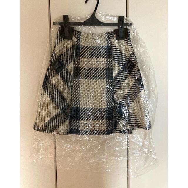 SNIDEL ロービングチェックミニスカート IVR