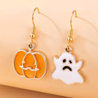 ハロウィーン かぼちゃ・オバケ ドロップピアス ハロウィン(アクセサリー)