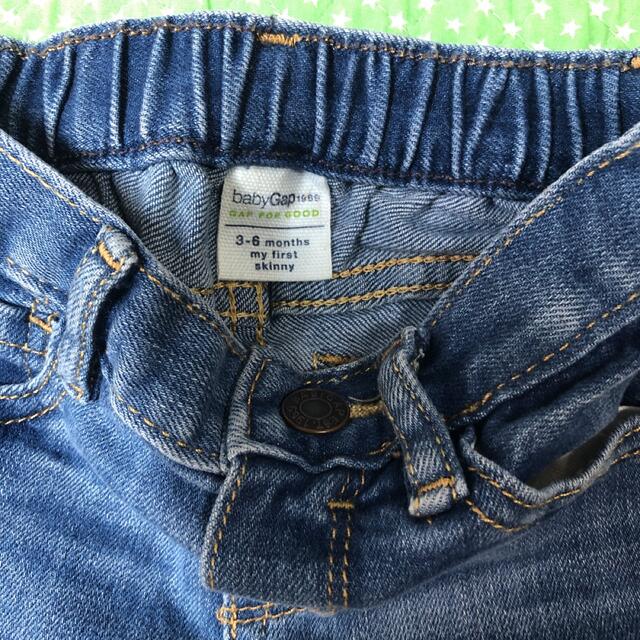 babyGAP(ベビーギャップ)の【5点セット】サイズ60 長袖ボーダーカットソー デニムパンツレギンススパッツ  キッズ/ベビー/マタニティのベビー服(~85cm)(パンツ)の商品写真