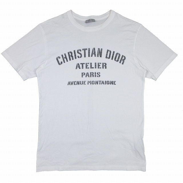 ディオールオム 21SS ATELIER ロゴ プリント Tシャツ 半袖 S 白