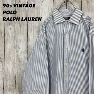 POLO RALPH LAUREN - 90s ラルフローレン 刺繍ロゴ コーデュロイシャツ 