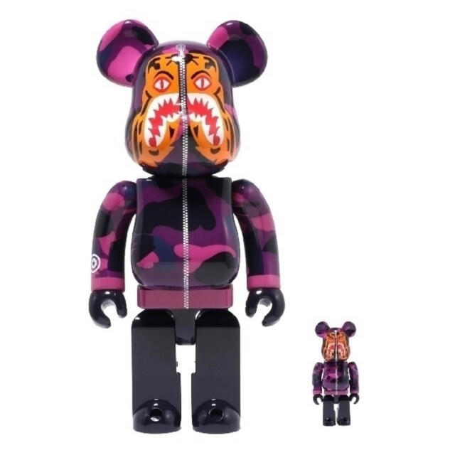 ハンドメイドBE@RBRICK BAPE ベアブリック 100%&400% PURPLE