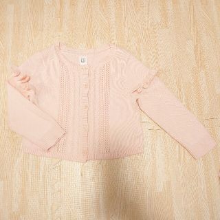 ベビーギャップ(babyGAP)のbabyGAP♡フリルニットカーディガン♡90♡ピンク(カーディガン)