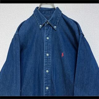 ラルフローレン(Ralph Lauren)のラルフローレン BDシャツ 長袖 デニム ピンクポニー XL ゆるだぼ(シャツ)