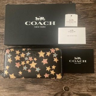 超最新作 限定モデル‼︎新品 COACH コーチ 長財布 星柄 スター レッド