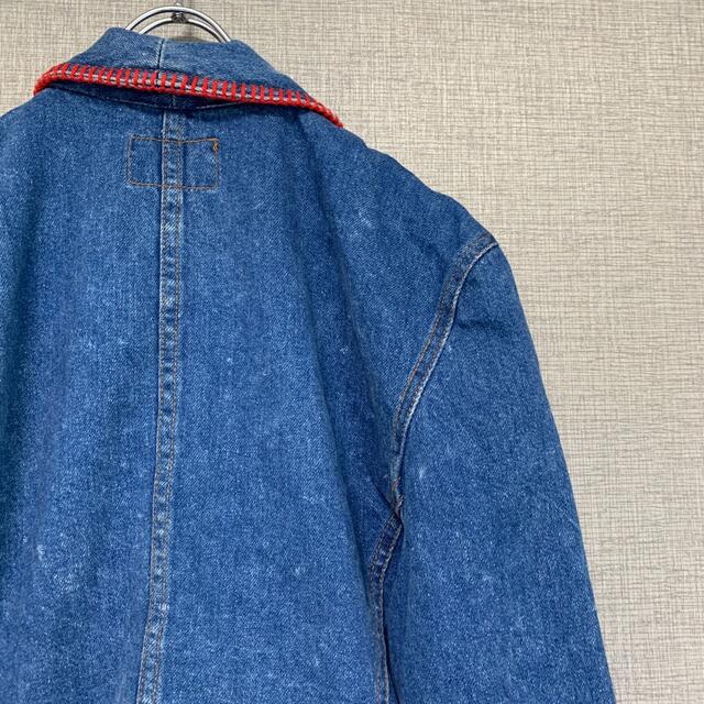 レア　90s ビンテージ　アメリカ古着　古着　デザイン古着　刺繍　ワッペン レディースのジャケット/アウター(Gジャン/デニムジャケット)の商品写真