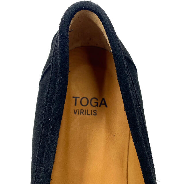 41 26cm ブラックスエード TOGA VIRILIS スエード ローファー