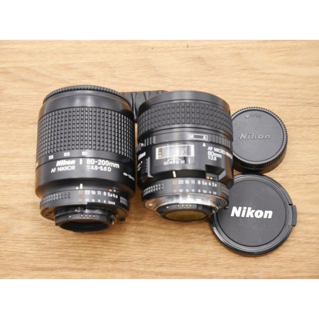 無油染み9874 良品 Nikon AF 80-200mm + 60mm 2.8