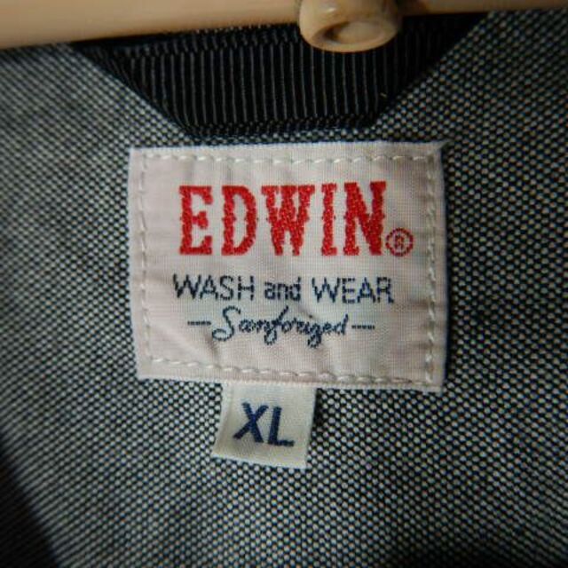 EDWIN(エドウィン)の8180　エドウィン　大きめ　長袖　シャンブレー　デザイン　ボタンダウン　シャツ メンズのトップス(シャツ)の商品写真