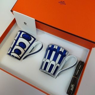 エルメス(Hermes)のエルメス ブルーダイユール マグカップ No.1&No.3 (2個セット)！廃盤(グラス/カップ)