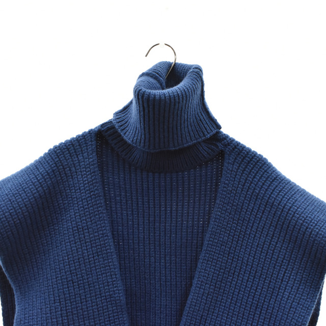 RAF SIMONS ラフシモンズ 18AW SINGLE PANEL PATCH TURTLENECK シングルパネル パッチ タートルネックニット セーター ネイビー