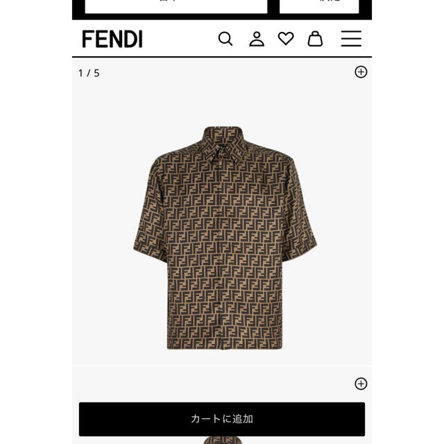FENDI(フェンディ)のもも様 専用 FENDI ズッカ柄 シャツ サイズ 38 レディースのトップス(シャツ/ブラウス(半袖/袖なし))の商品写真