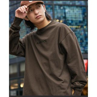 カンゴール(KANGOL)のお値下げ。未使用　KANGOLロゴ刺繍 オーバーサイズカットソー (Tシャツ/カットソー(七分/長袖))