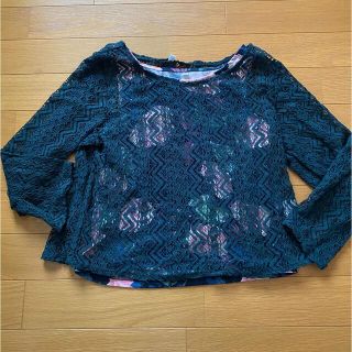 カットソー　タンクトップ　未使用　花柄　レース　キッズ(Tシャツ/カットソー)