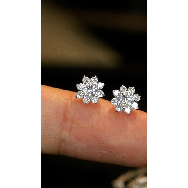 天然ダイヤモンドピアス0.62ct　k18