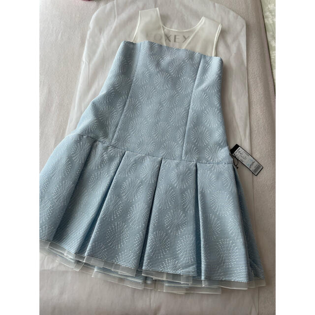 新品未使用】フォクシー FOXEYタグ付きブルーレースワンピース38 SP