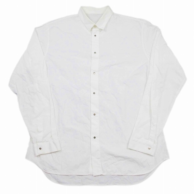 ディオールオム CDロゴ メタル スナップ ボタン ドレスシャツ 長袖 43