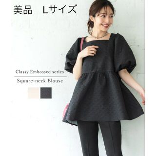 ザラ(ZARA)の【完売商品】coca/square neck ブラウス/ブラック/Lサイズ(シャツ/ブラウス(長袖/七分))