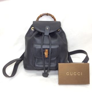 グッチ(Gucci)の正規品 グッチ リュック レザー バンブー(リュック/バックパック)