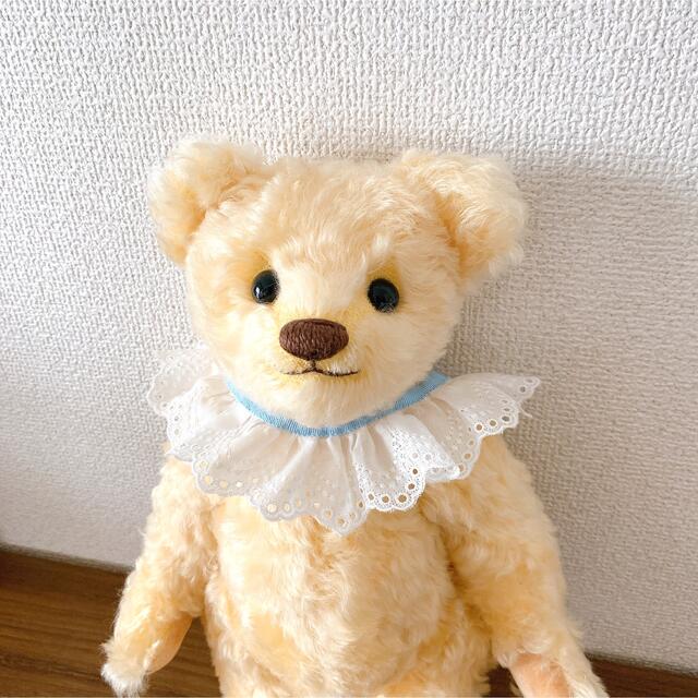 Nana Bee.♡ハンドメイド テディベア 32㎝ クリームイエロー 厳選