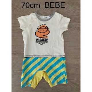 ベベ(BeBe)の【70cm】BEBE 半袖 カバーオール(カバーオール)