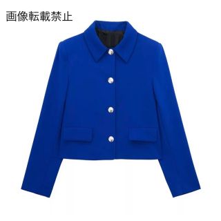 🍬10月新作🍭9299◆blue ブルー vintage ジャケット (ノーカラージャケット)