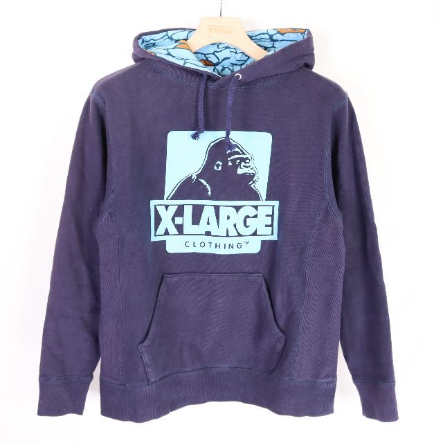 XLARGE(エクストララージ)のXLARGE　エクストララージ　スウェットパーカー　メンズ　紺　Sサイズ　 メンズのトップス(パーカー)の商品写真