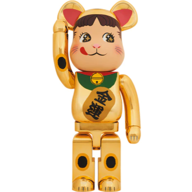 その他BE@RBRICK 招き猫 ペコちゃん 金運 金メッキ 1000％