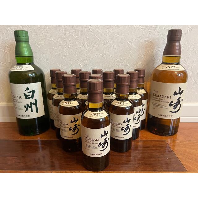 サントリーシングルモルトウイスキー 山崎白州700ml各1本山崎180ml13本