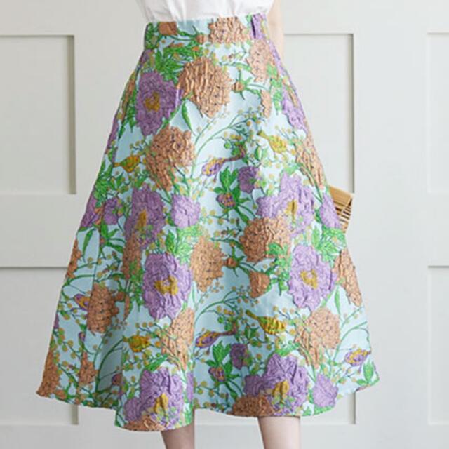 神戸レタス(コウベレタス)のフラワージャガードスカート レディースのスカート(ロングスカート)の商品写真
