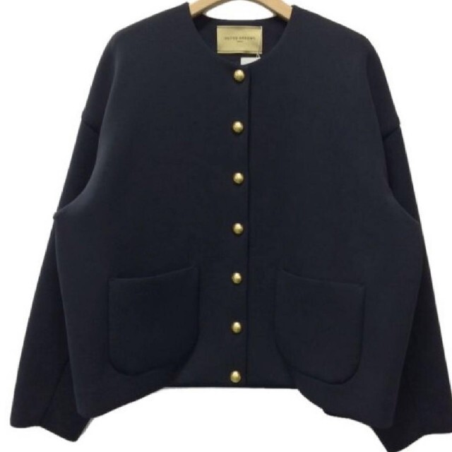 極美品】ユナイテッドアローズ ポンディング金釦ノーカラージャケット